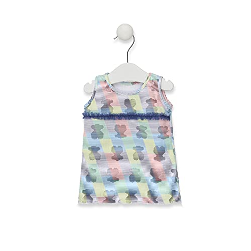 TOUS BABY - Vestido de Playa con Lazos para Niña. Estampado Line. (Multicolor, 3-6 Meses)