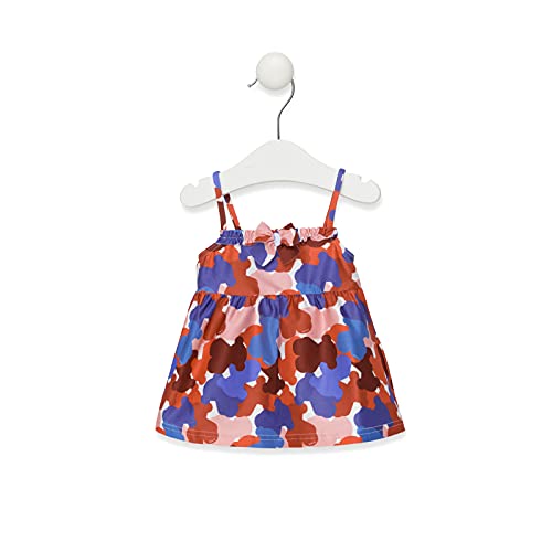 TOUS BABY - Vestido de Tirantes para Niña. Estampado Savage. Multicolor (Estandar, 3/6M)