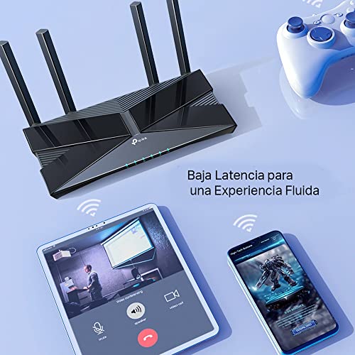 TP-Link Archer AX50 - Router WiFi 6 AX3000, Doble Banda 5GHz 2402Mbps/2GHz574Mbps, 1xPuertos WAN/4xLAN Gigabit, USB 3.0, Intel Home Chipset, OFDMA, WPS, Latencia Ultrabaja