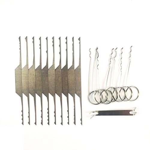 TPM Go Lot de 18 crochetage Râteau de crochetage de serrure, Wave outils pour ouvrir Lock