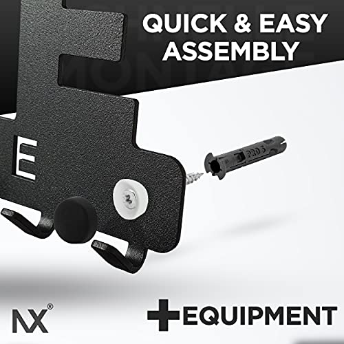 tradeNX - Colgador para llaves de pared en metal, con texto en inglés Home Sweet Home, traducción de "Hogar, dulce hogar", en negro