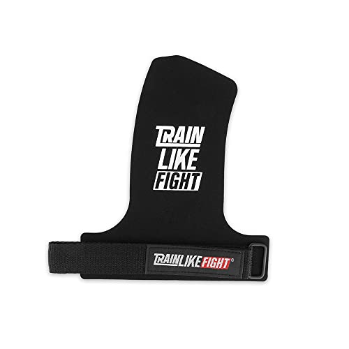 TRAINLIKEFIGHT Icon 0H - Calleras para Cross Training, calistenia, Ejercicios gimnásticos, protección para Tus Manos - Black-Yellow - L