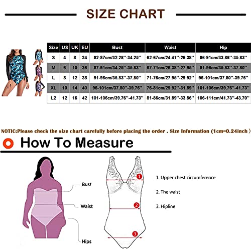 Traje de baño de manga larga para mujer, traje de baño de cintura alta, traje de baño sexy con estampado de buceo, traje de baño de dos piezas, ropa de playa, rosa, L