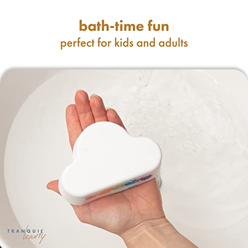 Tranquil Beauty Juego de bombas de baño mágico arcoíris para niños con aroma de coco, orgánico, natural, apto para veganos, no irritante, sin crueldad, colorido, juego de 3
