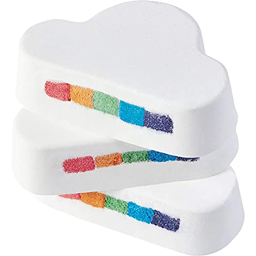 Tranquil Beauty Juego de bombas de baño mágico arcoíris para niños con aroma de coco, orgánico, natural, apto para veganos, no irritante, sin crueldad, colorido, juego de 3