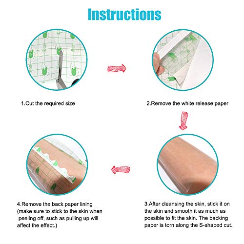 Transparente rollo de película impermeable 15cmx10m cinta adhesiva médica herida vestir fijador fijación tramo yeso cinta tatuaje vendaje postratamiento anti-alérgica auto-pasta