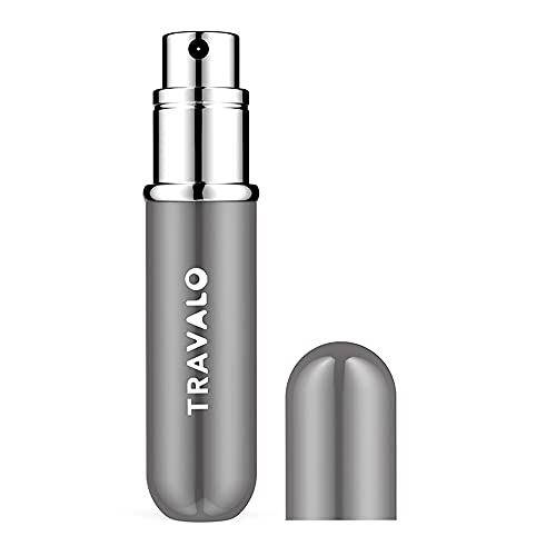 Travalo Classic Perfume Atomizer - Titanium for Unisex 0.17 oz Refillable Spray (Empty)