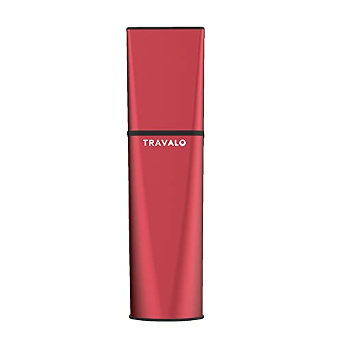 Travalo - Obscura Perfume Atomizer - Sistema de recarga renovado - Atomizador de perfume sin explosivos para viajes aéreos - Sin vidrio - Rojo - Unisex - 0.17oz