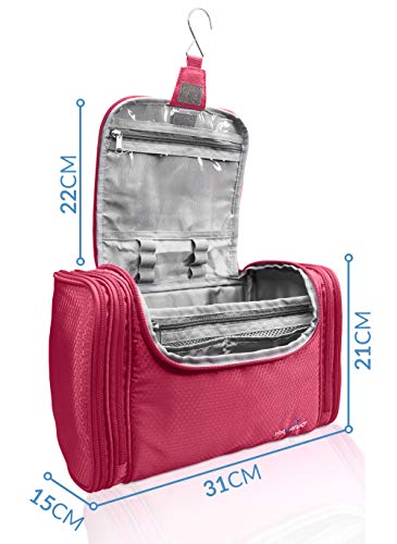 TRAVANDO ® Neceser Mujer Grande XXL, Bolsa de Aseo para Colgar, Neceser de Viaje, Accesorios de baño, Bolso de Maquillaje, Mujeres