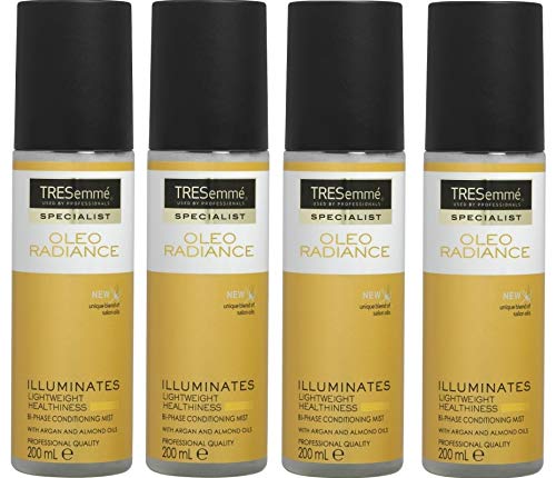 TRESemme Oleo Radiance Bi-Phase - Acondicionador con aceite de argán y almendra, 4 unidades de 200 ml