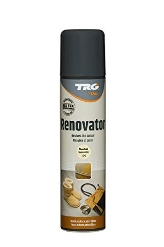 TRG The One - Spray Renovador para calzado de Ante, Nubuck y Microfibra | Disponible en 8 colores | #118 Negro, 250ml
