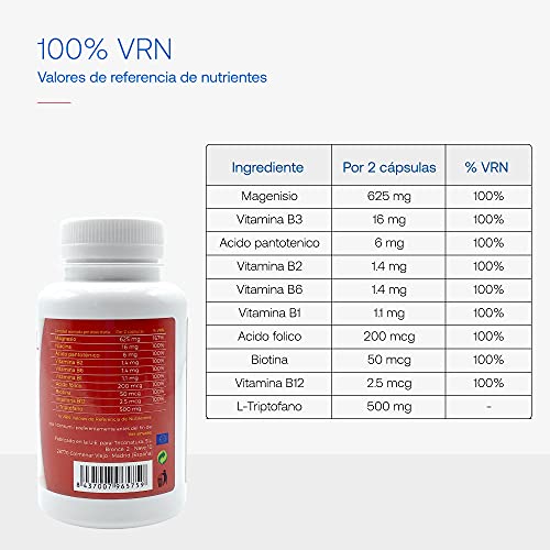 Triconatur Collvital Magnesio Con Triptofano + B 120 Caps Envase De 120 Capsulas 300 g