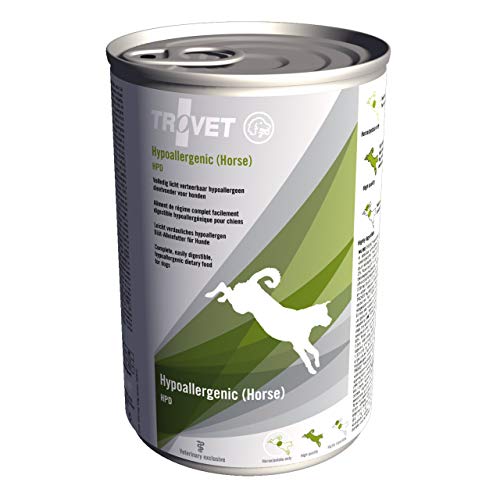 TROVET - Perro hipoalergénico HPD (caballo) - 12 latas de 400 g