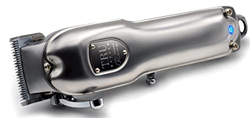 TRU BARBER - REVO - Maquina de cortar pelo profesional para barberia y peluqueria, MOTOR GIRATORIO con medidas de alzas peines de barberia. Maquina de cortar cabello. cortapelo
