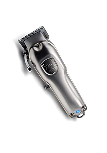 TRU BARBER - REVO - Maquina de cortar pelo profesional para barberia y peluqueria, MOTOR GIRATORIO con medidas de alzas peines de barberia. Maquina de cortar cabello. cortapelo