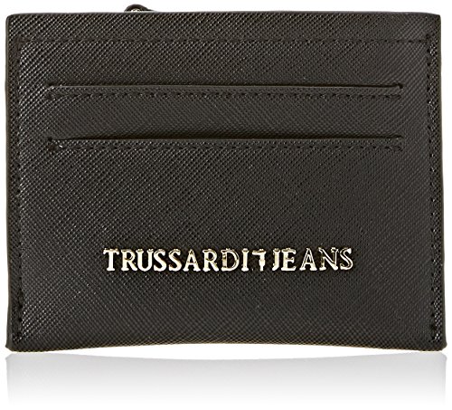 Trussardi Jeans - 75w00041-1y090122, Tarjeteros Mujer, Nero, 11x8x2 cm (W x H L)