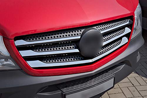 tuning-art 3310 Embellecedor de la Rejilla del radiador para Mercedes Sprinter W906 2014-2018 Acero INOX