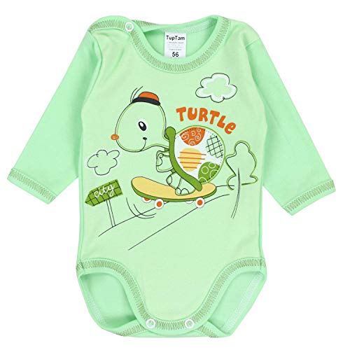 TupTam Body Manga Larga para Bebé Estampado, Pack de 5, Niño, 98