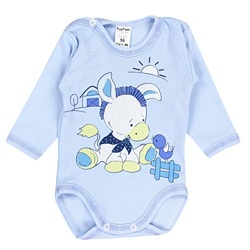 TupTam Body Manga Larga para Bebé Estampado, Pack de 5, Niño, 98