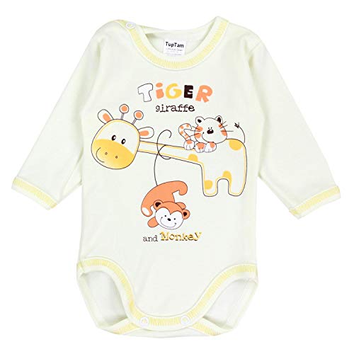 TupTam Body Manga Larga para Bebé Estampado, Pack de 5, Niño, 98