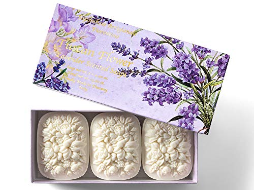 Tuscan Flower Lavanda, Jabón de lavanda, pack regalo 3 pastillas de 125 g de Saponificio Artigianale Fiorentino