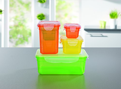 TV Top Ventes 03813 Maxxcuisine – Set de 12 Piezas de conservación plástico, Multicolor (6 Paquetes + 6 Tapas)