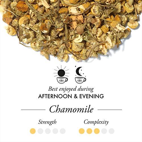 TWG Tea | Chamomile, infusión de manzanilla en 15 bolsitas de algodón cosidas a mano en caja de regalo de 37,5 g