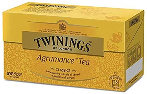 Twinings Tè Clásico - Agrumance - Mezclas Clásicas, Creadas por Master Blenders, que han hecho del Té la Bebida Inglesa y Twinings, la Marca más Famosa del Mundo(25 Bolsas)