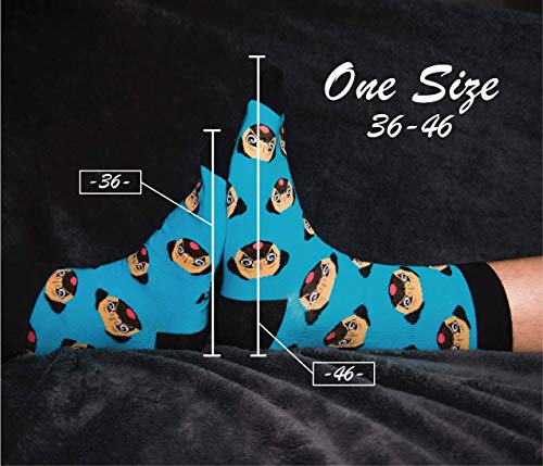 TwoSocks Calcetines - Unisex Hombre Mujer Diseño de moda/Tamaño 36-46 / Medias Calcetines Calcetín Calcetín Hipster Pintura Pintura divertido colorido divertido (perro)