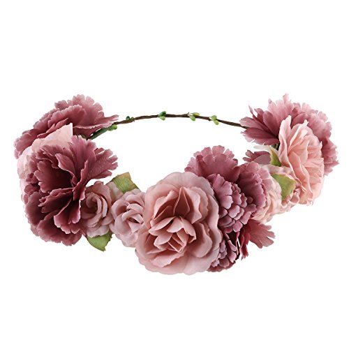 ULTNICE Diadema de flor guirnalda Floral corona guirnalda para fiesta de boda Featival