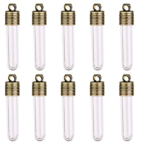 ULTNICE Mini Botellas Tubos Deseo Mensaje Botella Fiesta de Joyería de Boda Favorece 10pcs