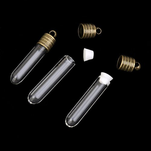 ULTNICE Mini Botellas Tubos Deseo Mensaje Botella Fiesta de Joyería de Boda Favorece 10pcs