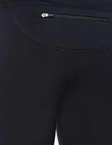 Ultrasport Pantalones largos de correr para hombre, con efecto de compresión y función de secado rápido, Negro/Azul Victoria, XL