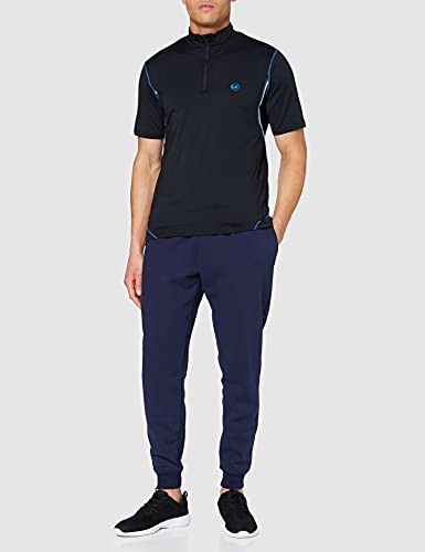 Ultrasport T-Shirt funzionale da uomo per praticare Sport Camiseta, Hombre, Negro/Azul, XL