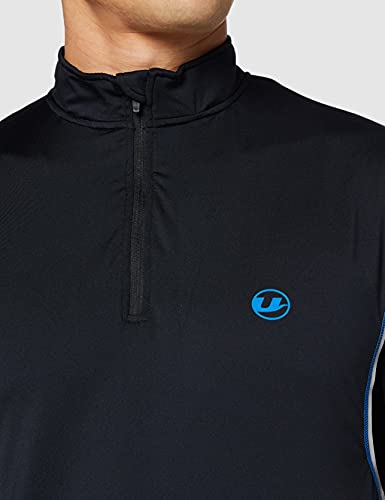 Ultrasport T-Shirt funzionale da uomo per praticare Sport Camiseta, Hombre, Negro/Azul, XL
