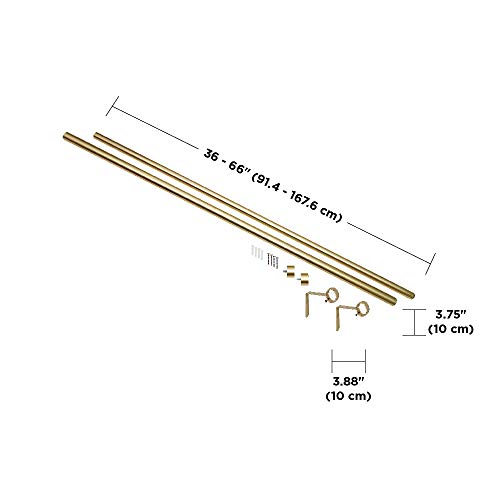 Umbra Cappa Barra para Cortina de Ventana de 2,5 cm, Color Brass