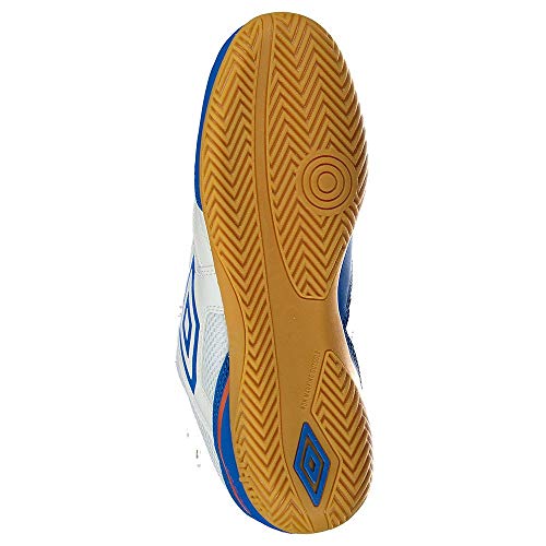 Umbro Sala CT, Zapatilla de fútbol Sala, White-Regal Blue-Tangerine Tango, Talla 8 US (41 EU)
