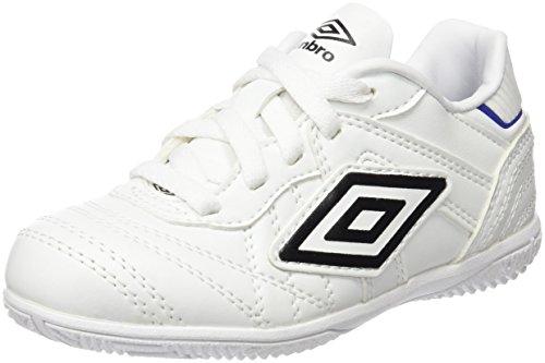 Umbro Umbro Speciali Eternal Club IC - JN - Bota para niños, Color Blanco/Negro/Clematis Azul, Talla 33