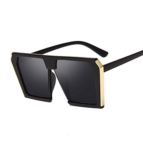 U/N Gafas de Sol cuadradas de Moda para Mujer, Gafas de Sol Negras Grandes de Lujo para Mujer, Espejos para Mujer, 1