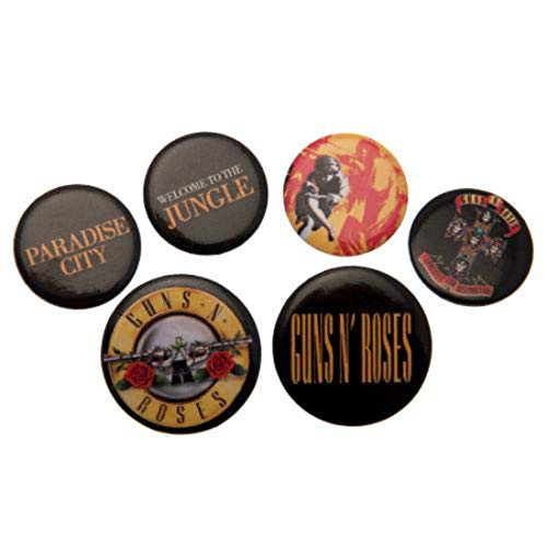 Unbekannt GB Eye LTD, Guns N Roses, Lyrics y Logos, Pack de Chapas