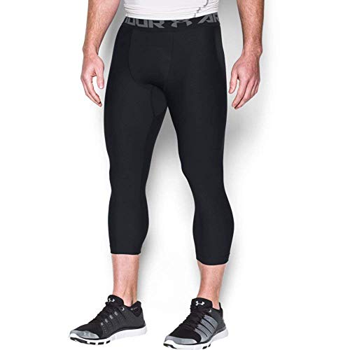 Under Armour HG Armour 2.0 3/4 Legging pantalón Largo, Hombre, Negro (Black/Graphite), S