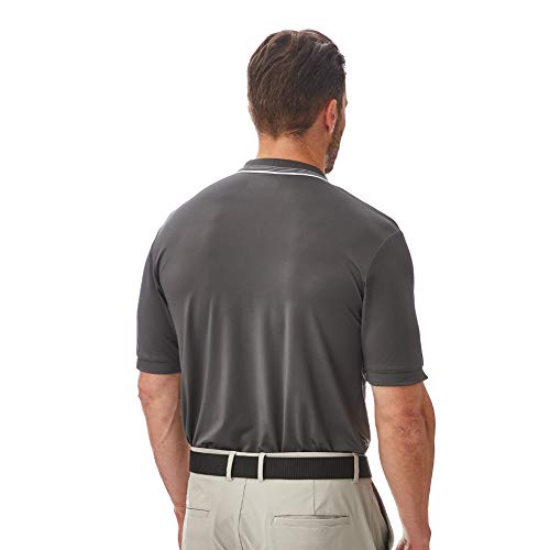 Under Par Polo de Golf para Hombre de Calidad Profesional, Transpirable, Absorbe 8 Estilos, 18 Colores, Hombre, Polo de Golf, UPTS1874_CH/WH_M, Style 1874 - Carbón Vegetal/Blanco, M