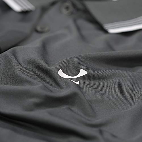 Under Par Polo de Golf para Hombre de Calidad Profesional, Transpirable, Absorbe 8 Estilos, 18 Colores, Hombre, Polo de Golf, UPTS1874_CH/WH_M, Style 1874 - Carbón Vegetal/Blanco, M