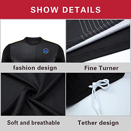 Uniformes de fútbol personalizados, trajes personalizados para hombres, mujeres y niños con nombres, números, nombres de equipo y logotipos, absorbentes de sudor y transpirables (talla M: M)