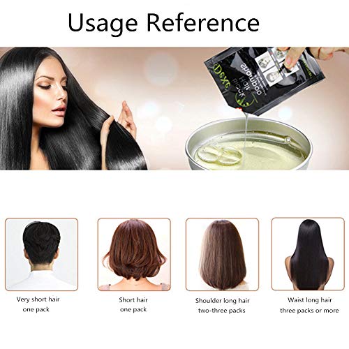 Unim Champú De Tinte De Cabello Negro Instantáneo, Negro, Paquete De 10 - 280 G