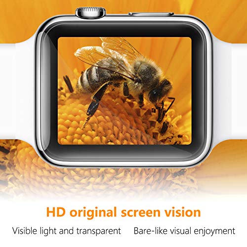 UniqueMe 6 Pack Protector de Pantalla Compatible con Apple Watch 44mm Series 4 y Apple Watch 42mm Series 3/2/1, Sin Burbujas Funda Compatible Instalación Fácil HD Clear TPU Film Protector