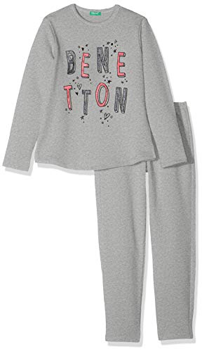 United Colors of Benetton Basic G2 Chándal, Gris (Grigio Melange 501), 82 (Talla del Fabricante: 1Y) para Niñas