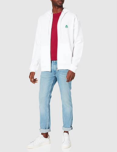 United Colors of Benetton (Z6ERJ Giacca C/CAPP M/L 3J68J5217 Sudadera sin Capucha, Bianco 101, XS para Hombre