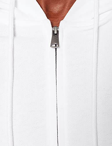 United Colors of Benetton (Z6ERJ Giacca C/CAPP M/L 3J68J5217 Sudadera sin Capucha, Bianco 101, XS para Hombre