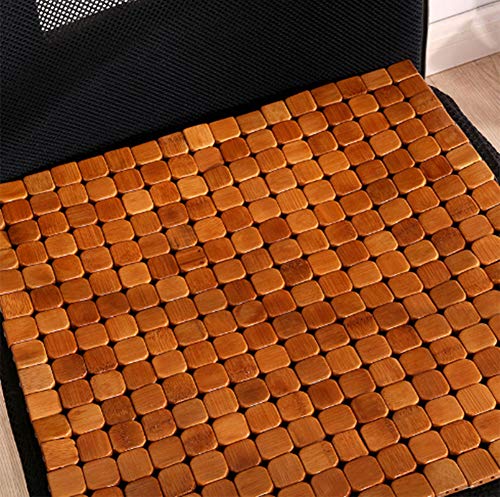 Unknow Amortiguador del Verano Fresco, Bambú Fría Colchón Pequeño Cuadrado Asiento Colchoneta Bloque De Madera, Apto para Silla De Oficina, Silla De La Computadora, Cojín del Sofá, Taburete De Cocina